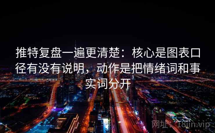 推特复盘一遍更清楚：核心是图表口径有没有说明，动作是把情绪词和事实词分开